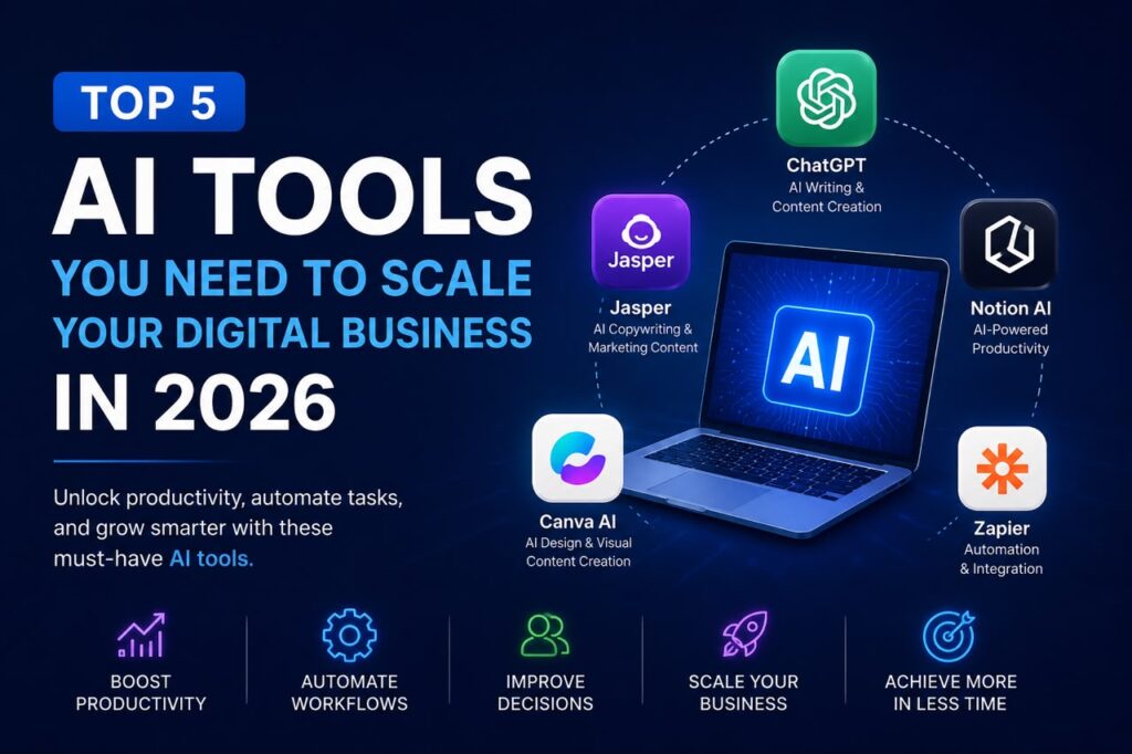 Top 5 AI Tools You Need to Scale Your Digital Business in 2026