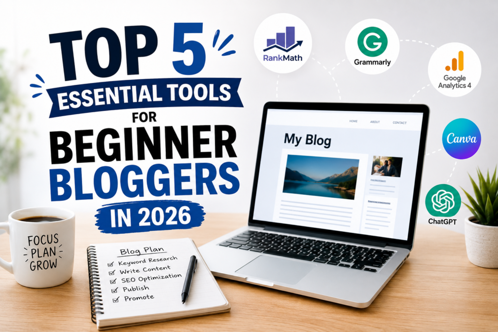 Top 5 Essential Tools for Beginner Bloggers in 2026 Complete Guide
