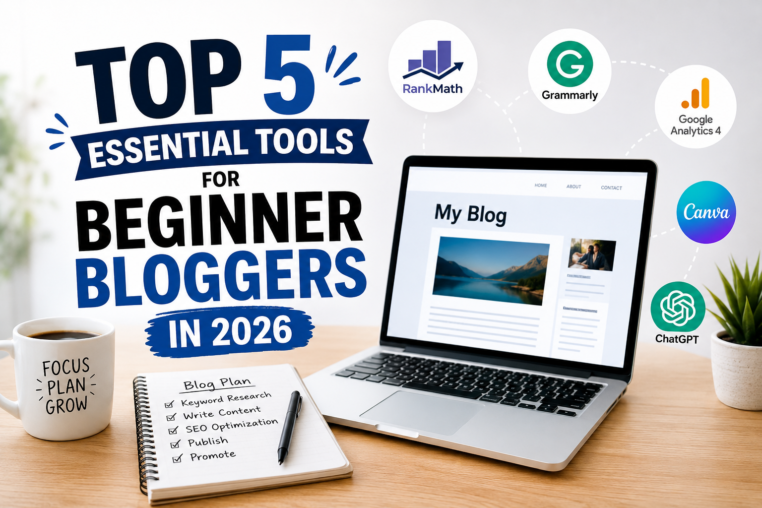 Top 5 Essential Tools for Beginner Bloggers in 2026 Complete Guide